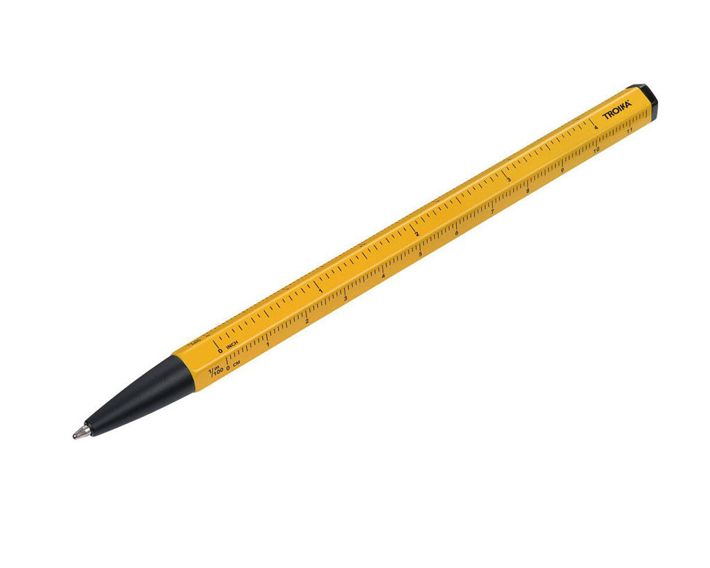 TROIKA Multitasking ballpoint pen "CONSTRUCTION BASIC" - yellow