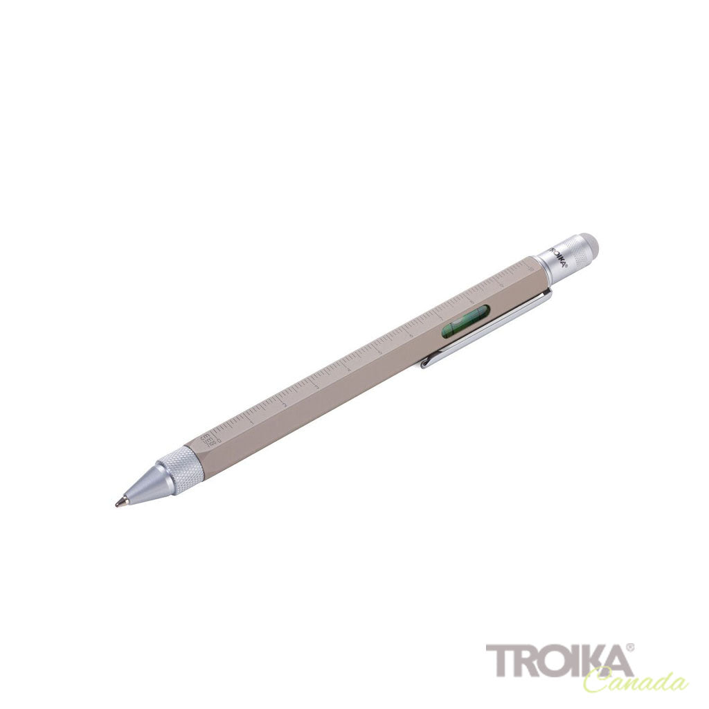 TROIKA Multitasking Ballpoint Pen "CONSTRUCTION" - Concrete