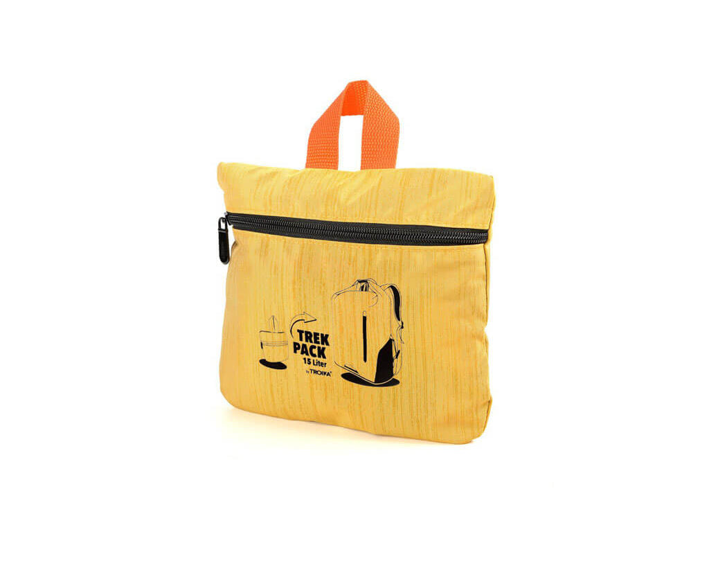 TROIKA Roll Top Backpack Trekpack Yellow – RUC02/YE