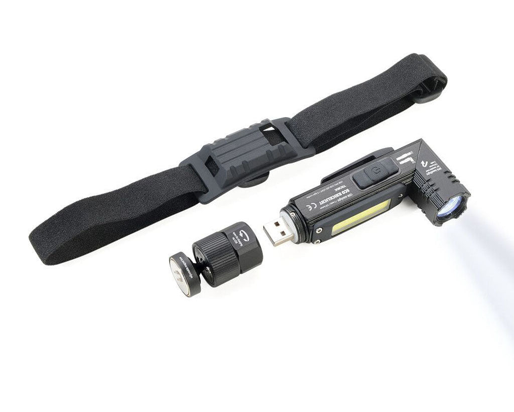 TROIKA Flashlight Eco Knicklicht Black – TOR55/BK with headband