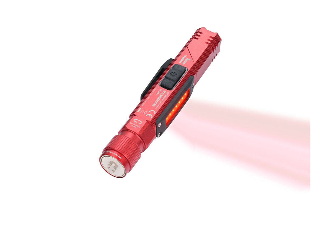 TROIKA Flashlight Eco Knicklicht Red – TOR55/RD showing the red light