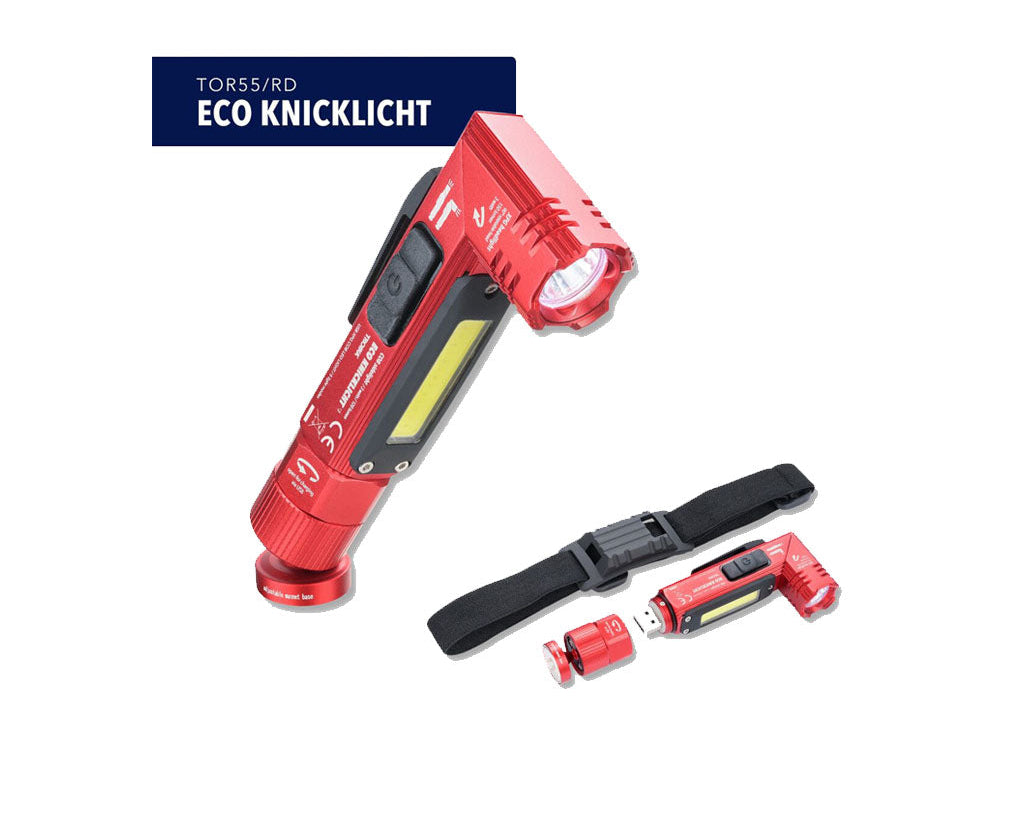 TROIKA Flashlight Eco Knicklicht Red – TOR55/RD with headband