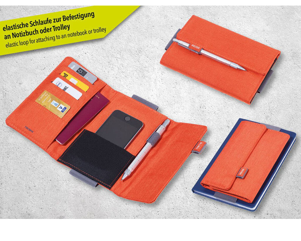 Troika Organizer Case "REISEBÜRO" - Orange