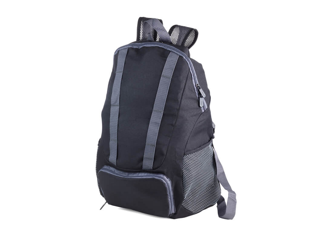 TROIKA Backpack "BAGPACK" - BLACK unfolded