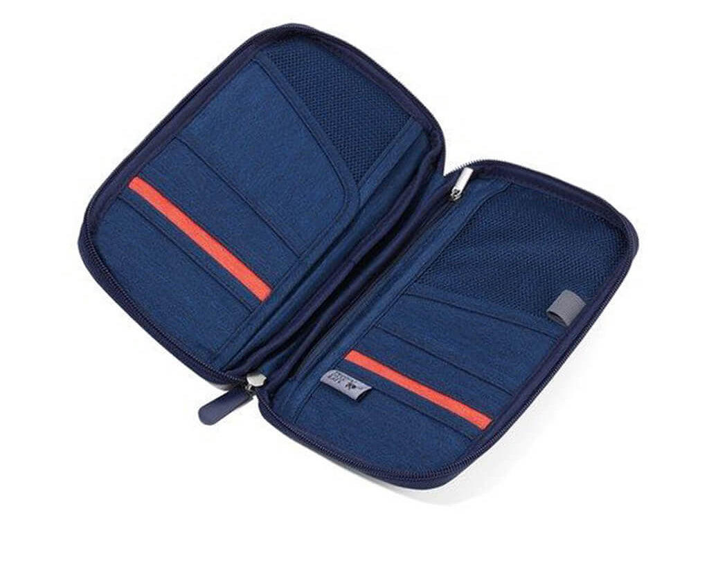 Blue Travel Document Holder 