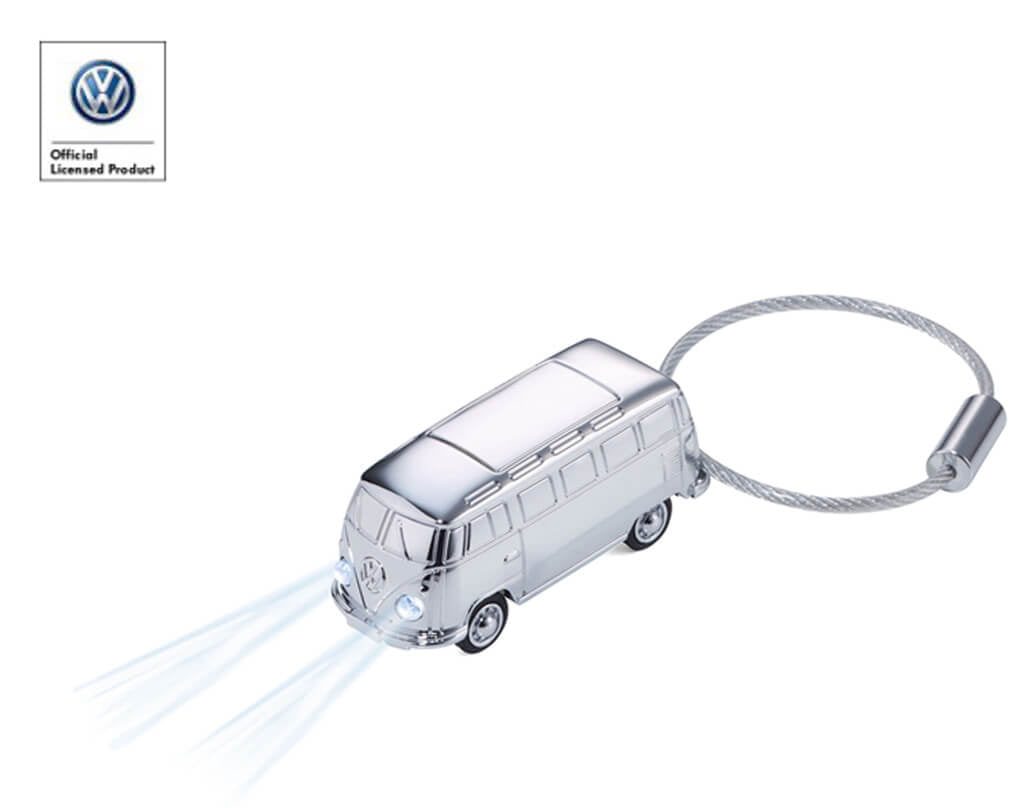 TROIKA Keychain "LIGHT BULLI T1 1962" - silver