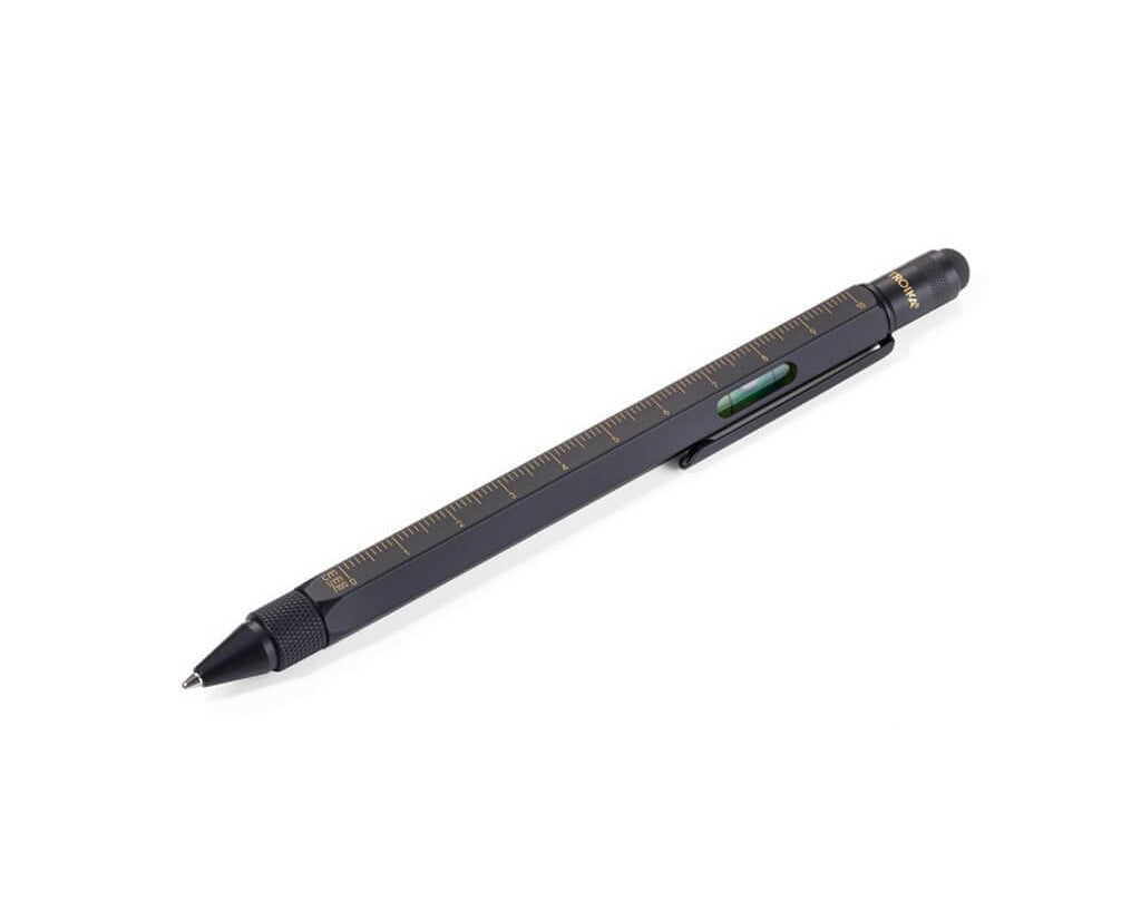 TROIKA Multitasking ballpoint pen "CONSTRUCTION" - black/gold