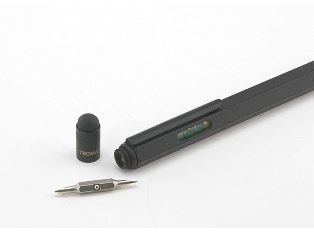 TROIKA Multitasking ballpoint pen "CONSTRUCTION" - black/gold