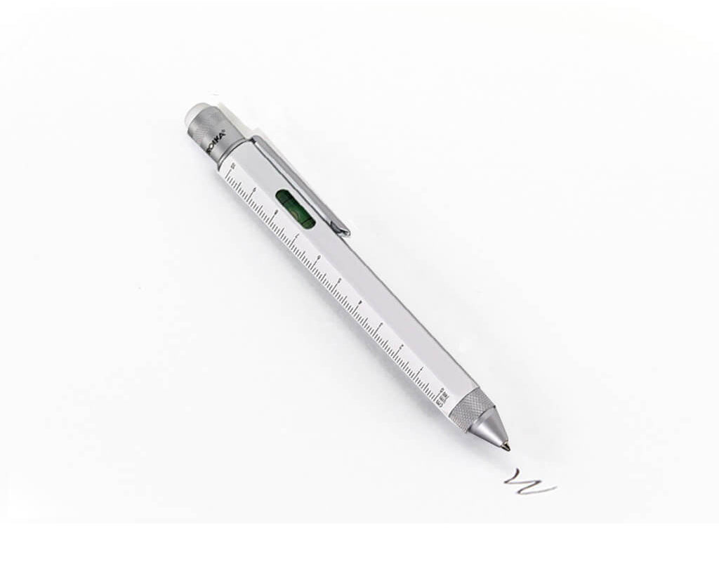 TROIKA Multitasking ballpoint pen "CONSTRUCTION" - white