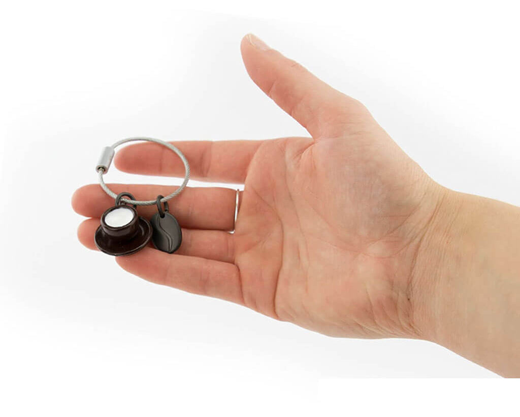 Troika keychain "Coffee 2 GO" with hand