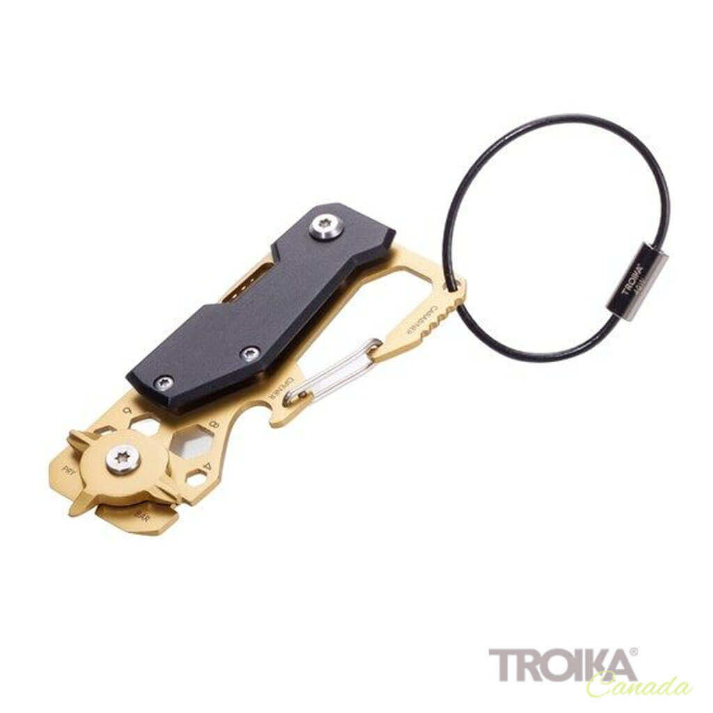 TROIKA Key Organizer and Mini Tool "TOOLINATOR" - Gold