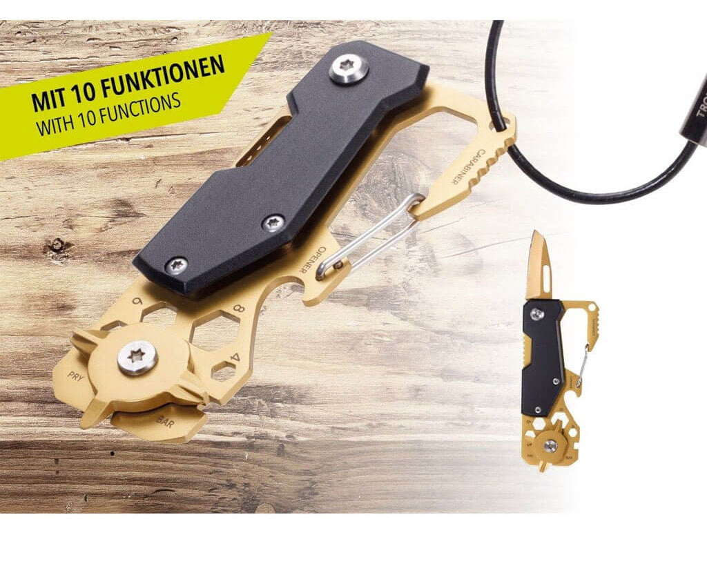 TROIKA Key Organizer and Mini Tool "TOOLINATOR" - Gold lifestyle