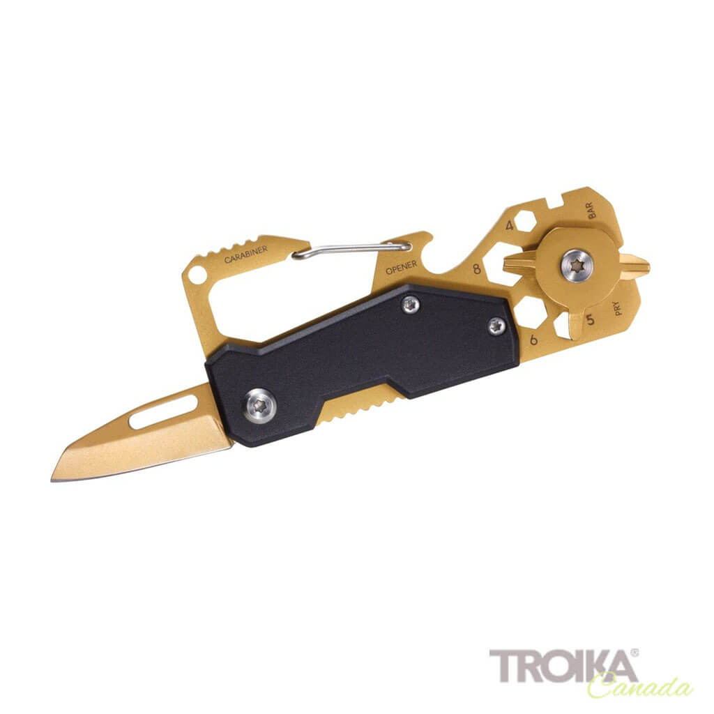 TROIKA Key Organizer and Mini Tool "TOOLINATOR" - Gold