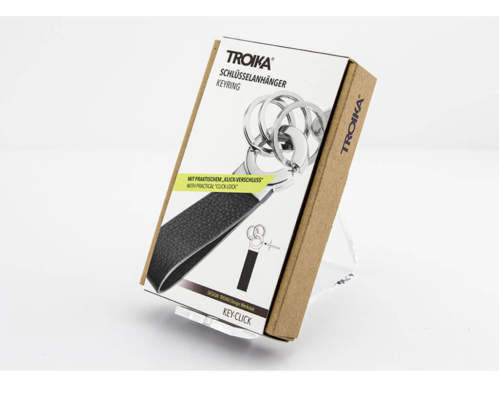 TROIKA Keychain "KEY-CLICK" - BLACK