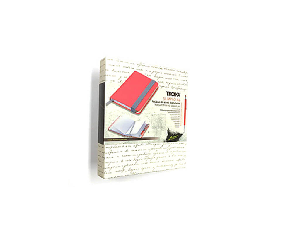 TROIKA Notepad DIN A6 incl. ballpoint pen SLIM - YELLOW