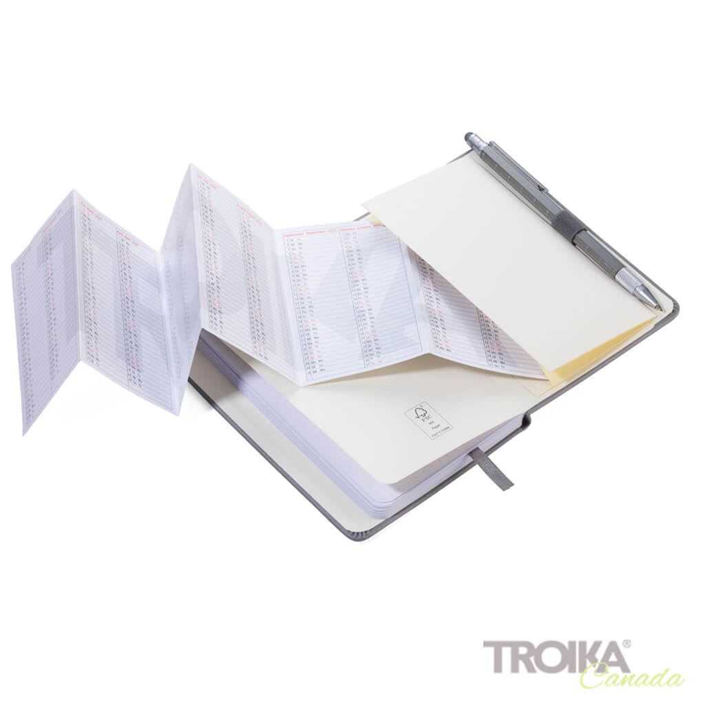 TROIKA Notepad DIN A6 incl. ballpoint pen SLIM - YELLOW