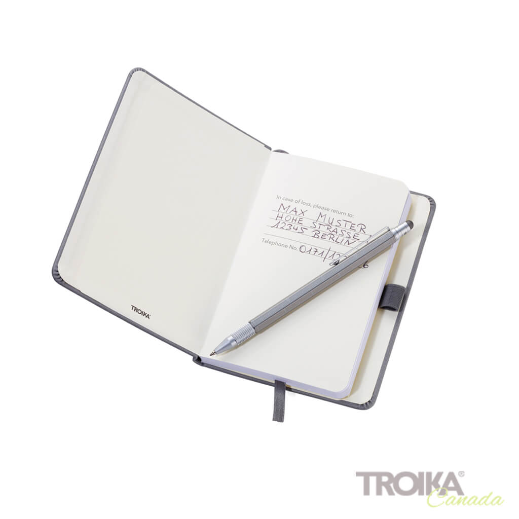 TROIKA Notepad DIN A6 incl. ballpoint pen SLIM - YELLOW