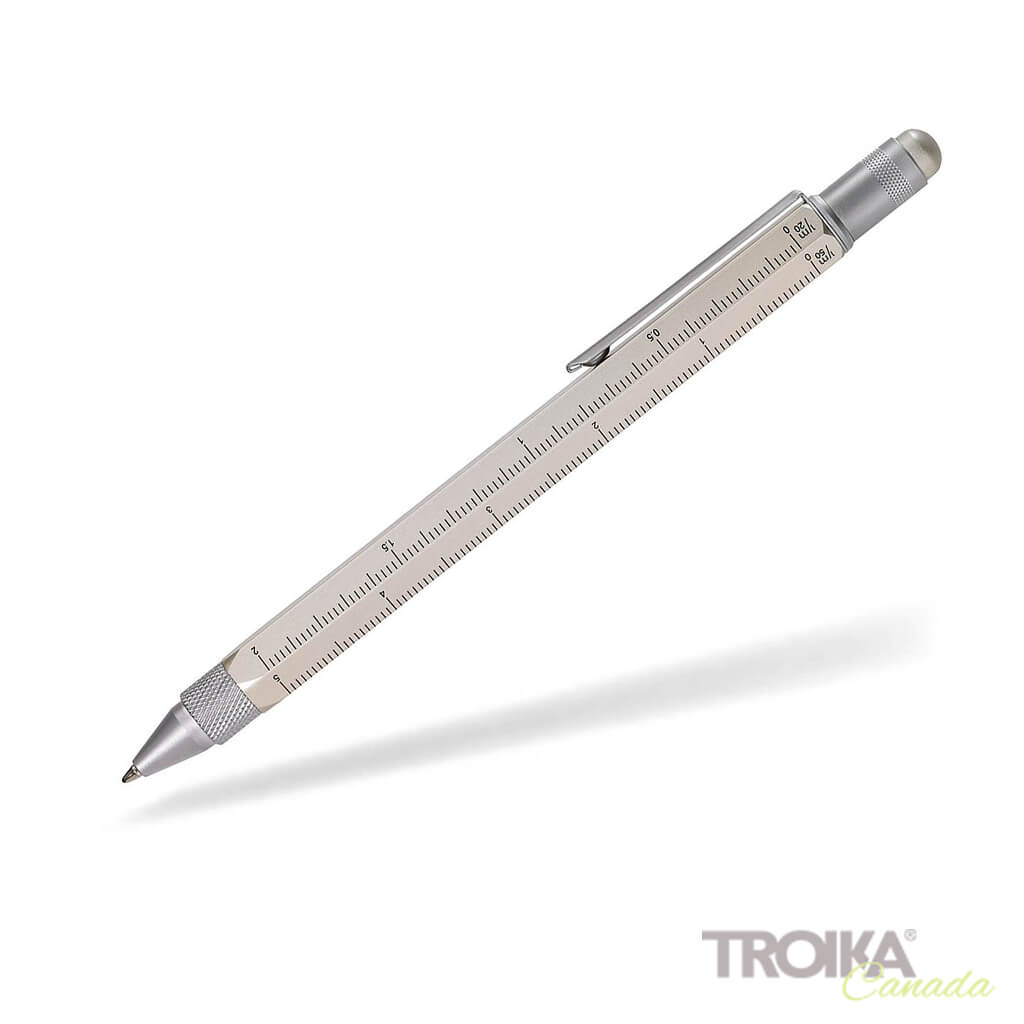 TROIKA MULTITASKING BALLPOINT PEN "CONSTRUCTION" - GOLD