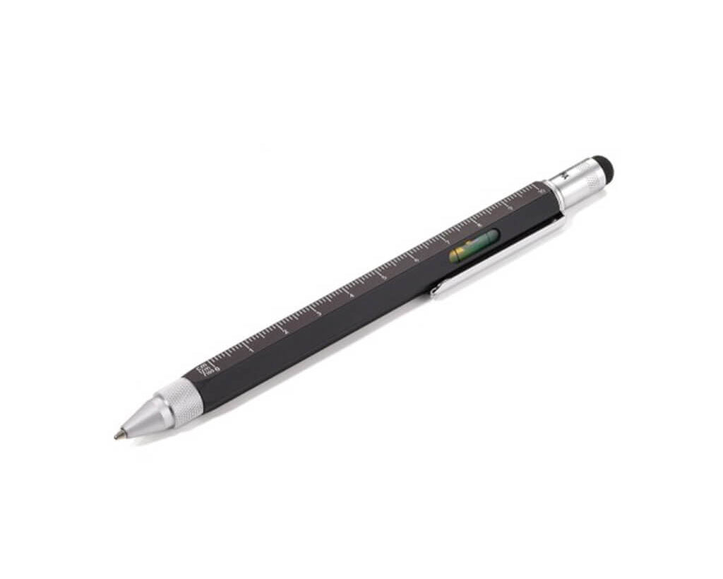 TROIKA Multitasking ballpoint pen "CONSTRUCTION" - black
