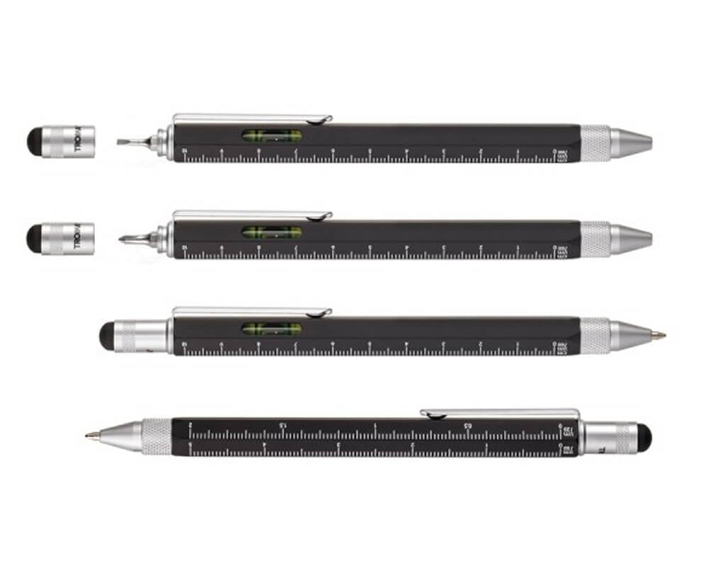 TROIKA Multitasking ballpoint pen "CONSTRUCTION" - black