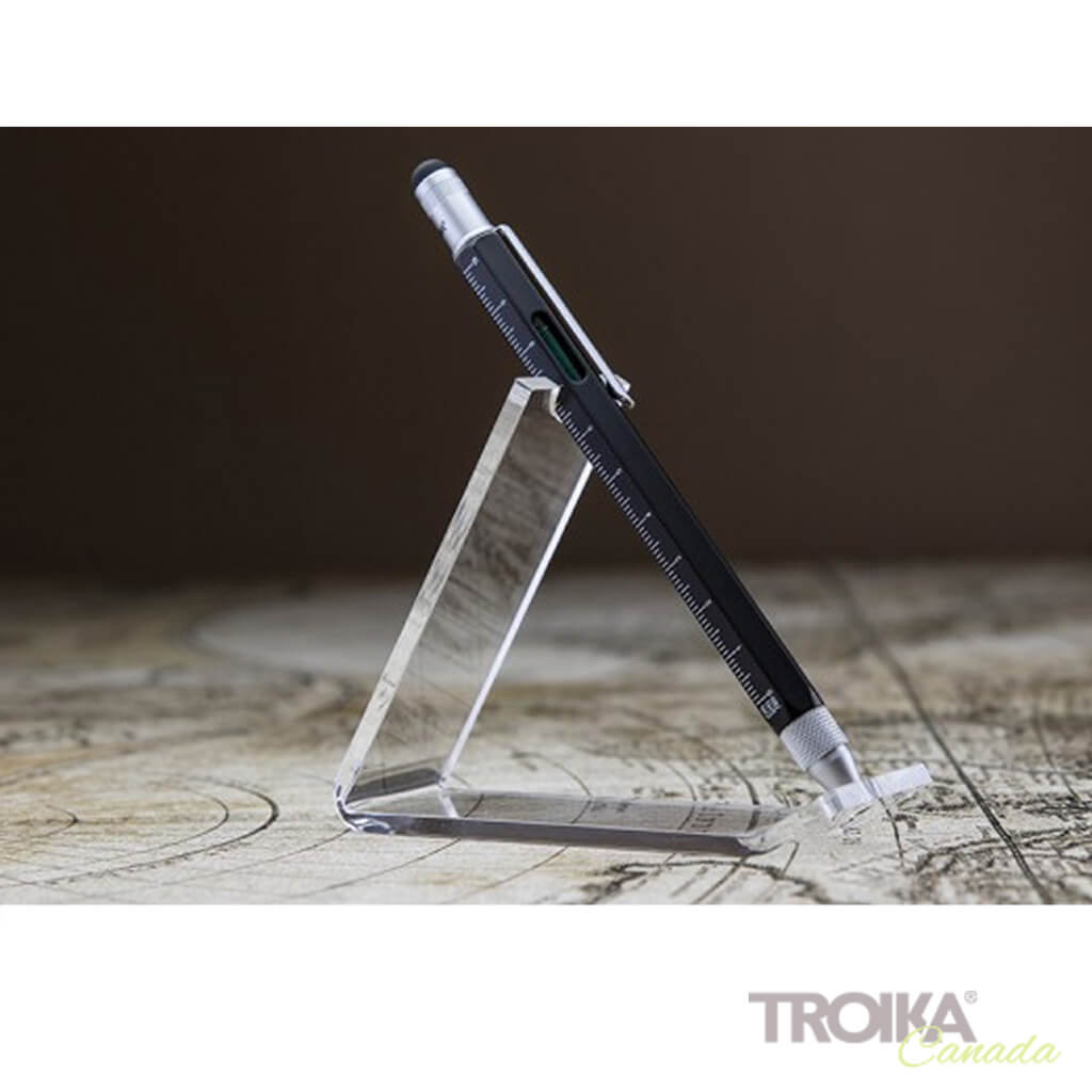 TROIKA Multitasking ballpoint pen "CONSTRUCTION" - black