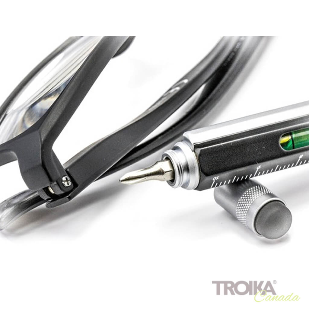 TROIKA Multitasking ballpoint pen "CONSTRUCTION" - black