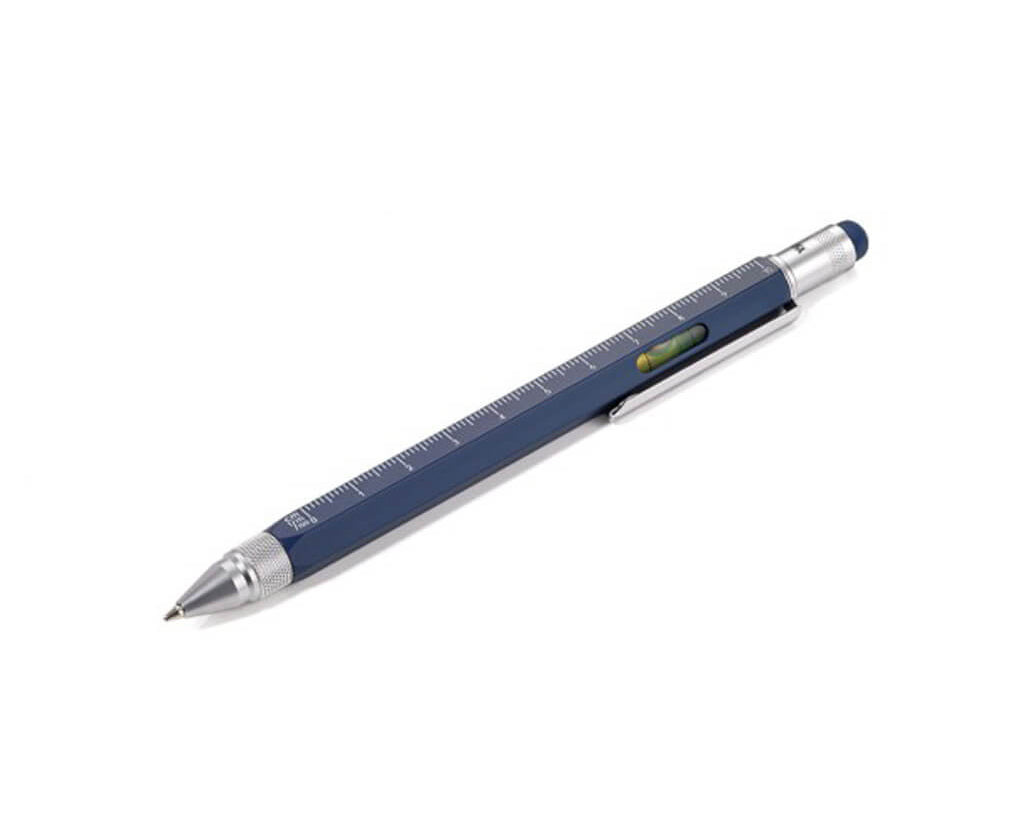 TROIKA Multitasking ballpoint pen "CONSTRUCTION" - blue