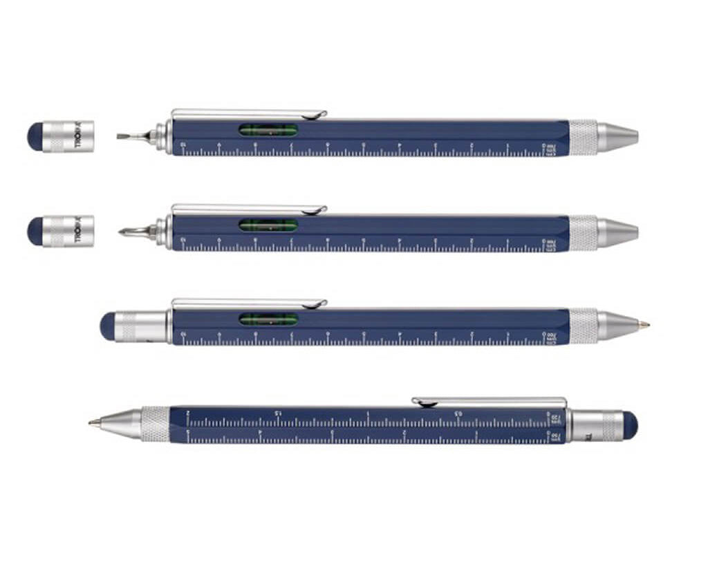 TROIKA Multitasking ballpoint pen "CONSTRUCTION" - blue