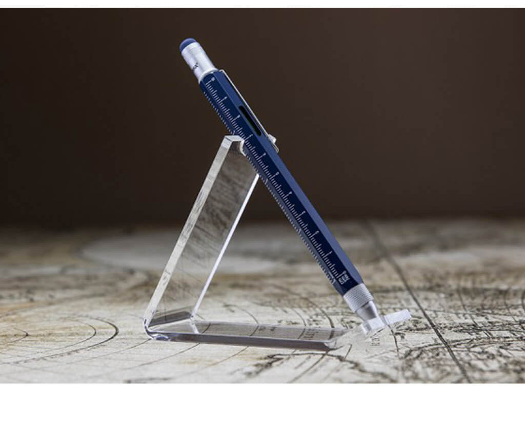 TROIKA Multitasking ballpoint pen "CONSTRUCTION" - blue