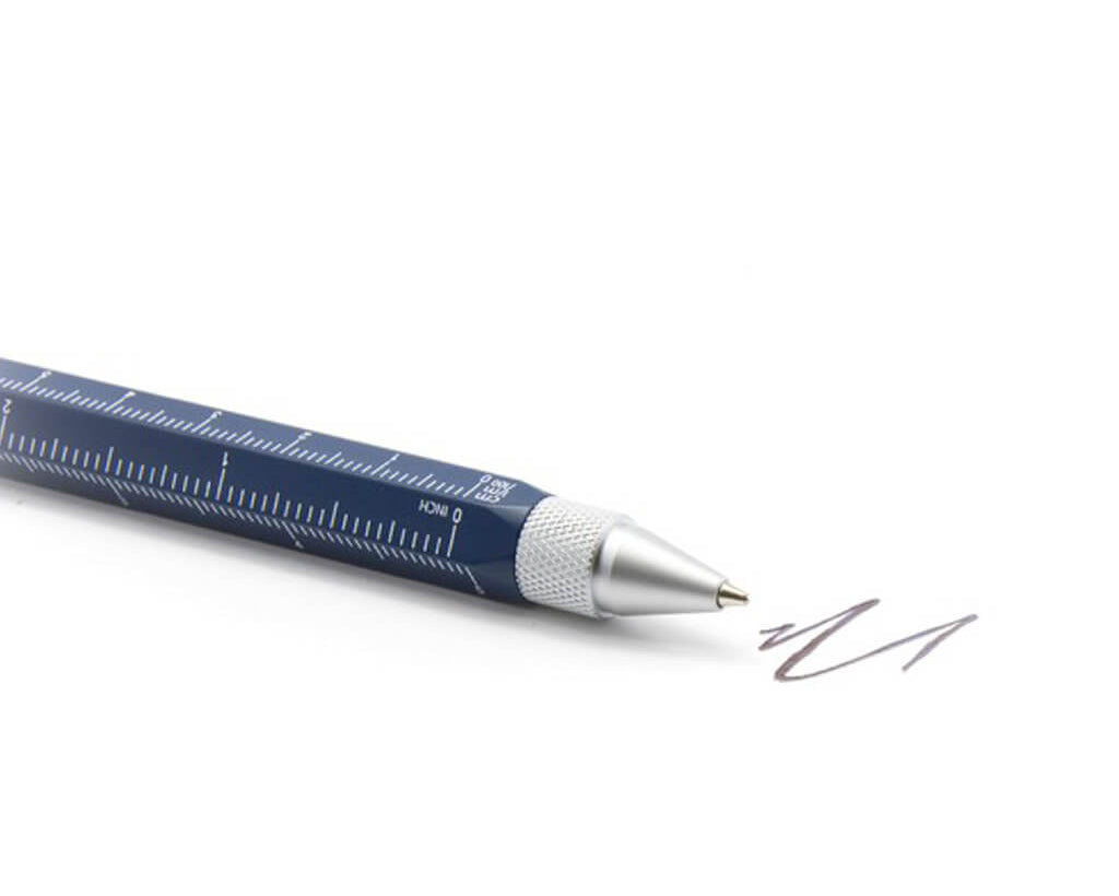 TROIKA Multitasking ballpoint pen "CONSTRUCTION" - blue