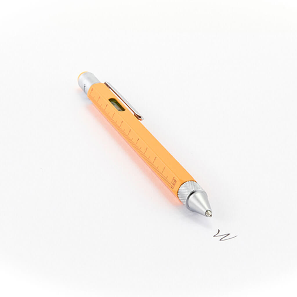 TROIKA Multitasking ballpoint pen "CONSTRUCTION" - neon orange