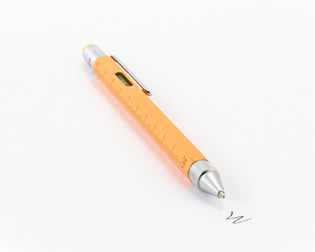 TROIKA Multitasking ballpoint pen "CONSTRUCTION" - neon orange