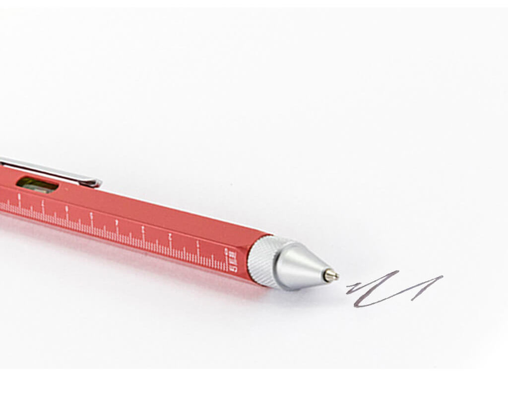 TROIKA Multitasking ballpoint pen "CONSTRUCTION" - red