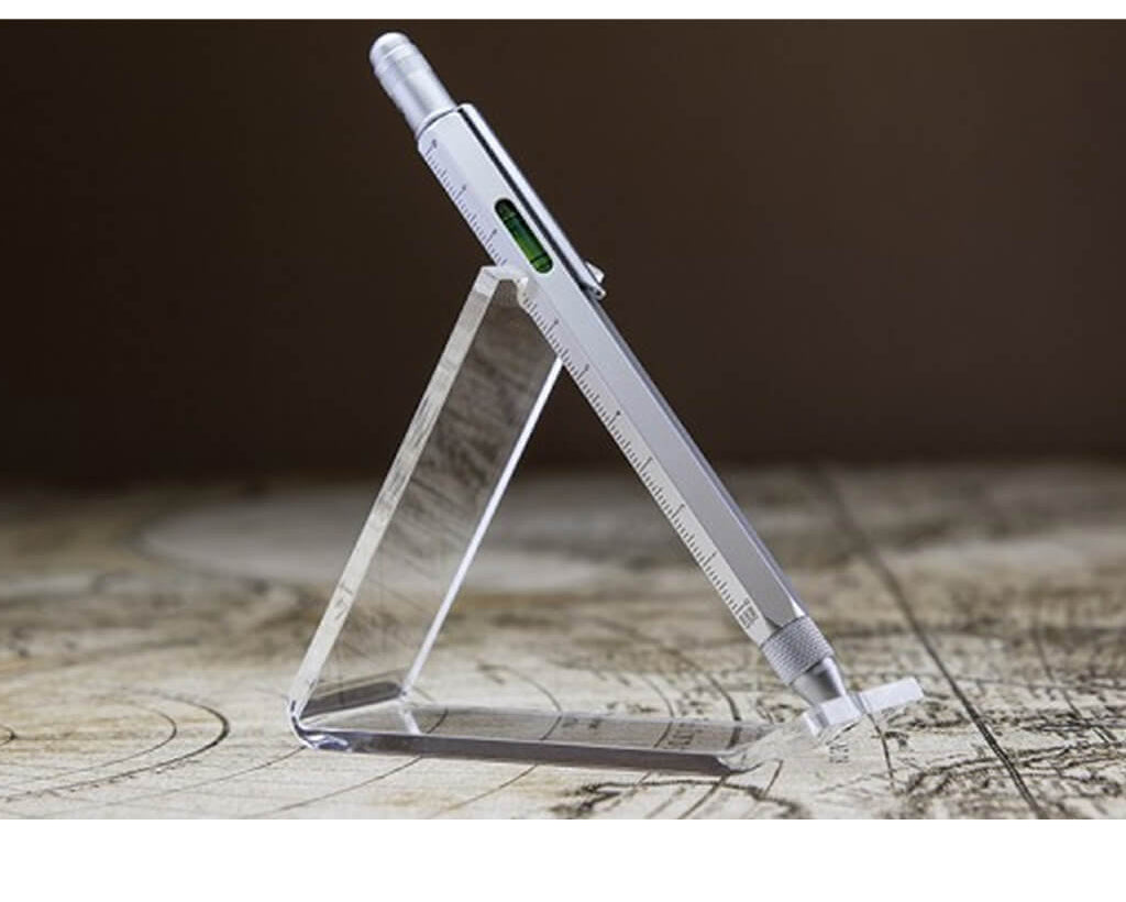 TROIKA Multitasking ballpoint pen "CONSTRUCTION" - silver