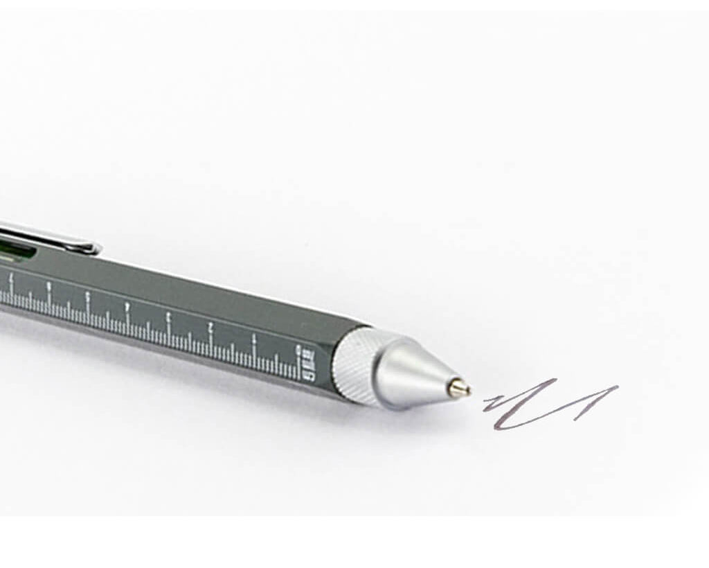 TROIKA Multitasking ballpoint pen "CONSTRUCTION" - titanium silver