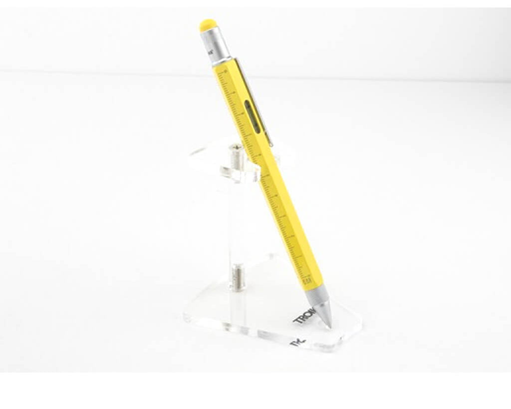 TROIKA Multitasking ballpoint pen "CONSTRUCTION" - yellow