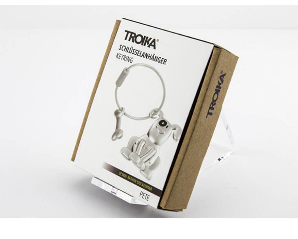 TROIKA Keychain "PETE" - Silver