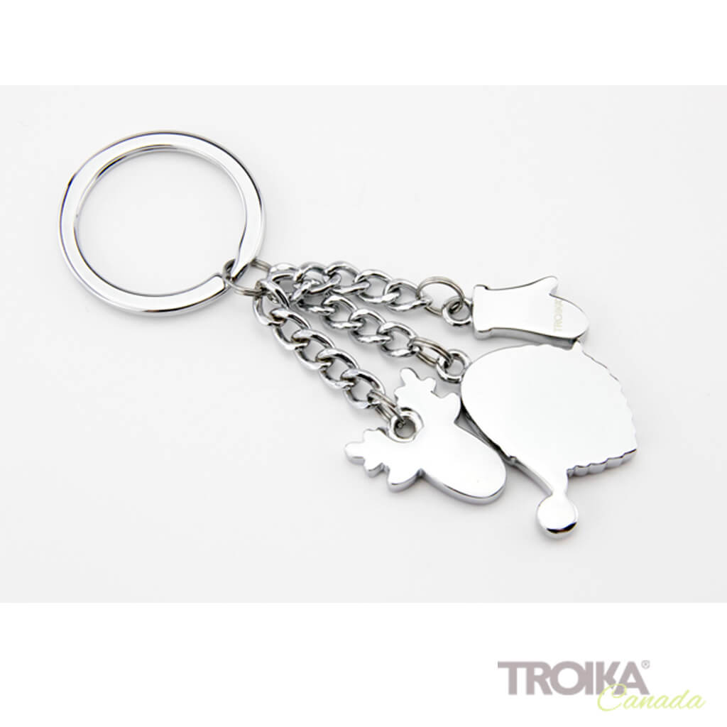 TROIKA Keychain with 3 charms "SANTA"