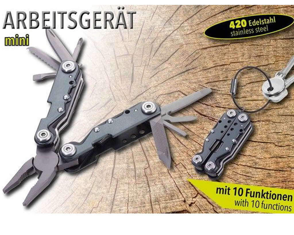 TROIKA Mini tool Keychain "WORKING TOOL - mini"