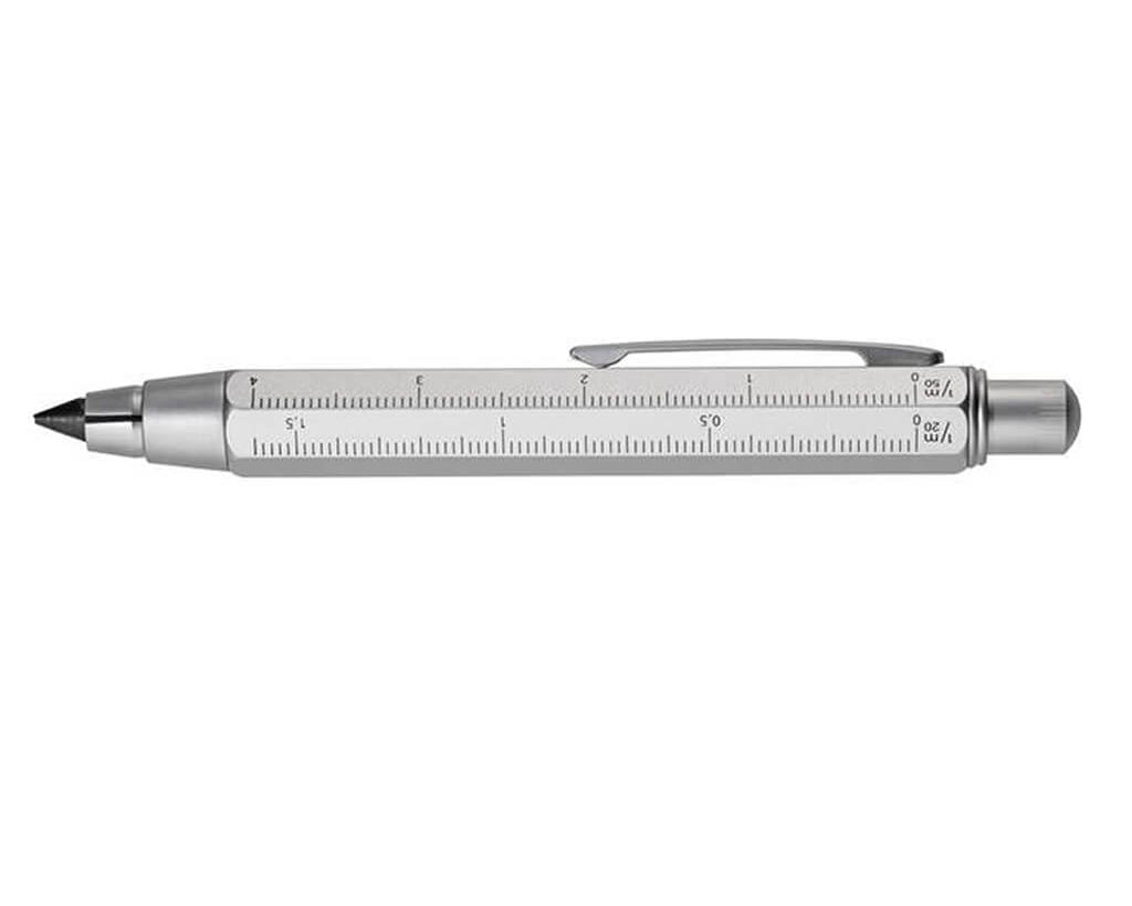 TROIKA’s Silver Carpenter’s Pencil and ruler