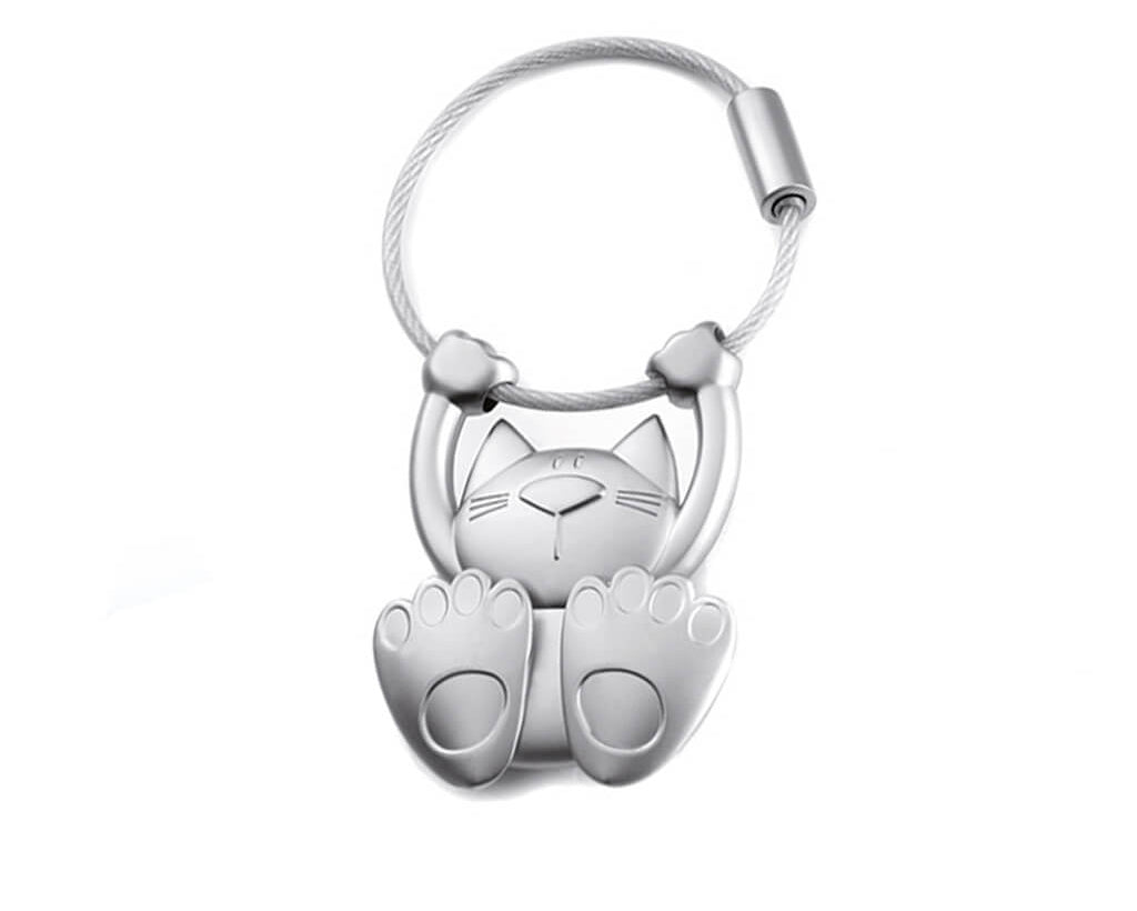 TROIKA Keychain "TABBY" - silver