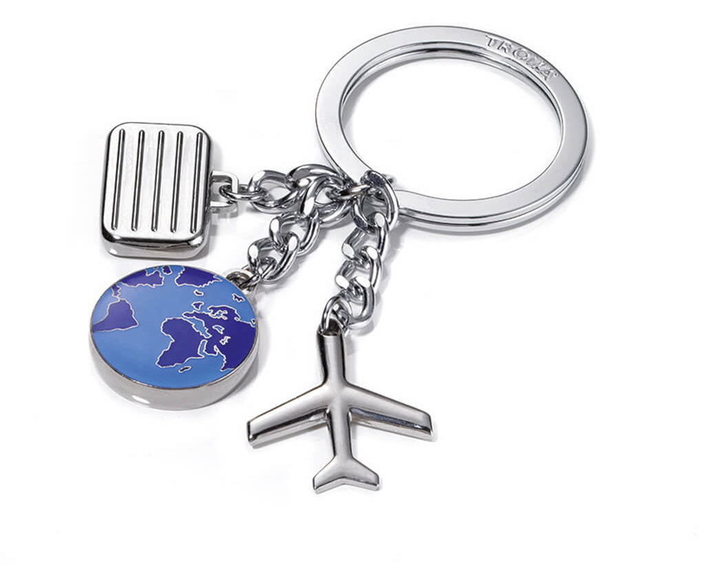 TROIKA Keychain "WELTENBUMMLER" GLOBETROTTER
