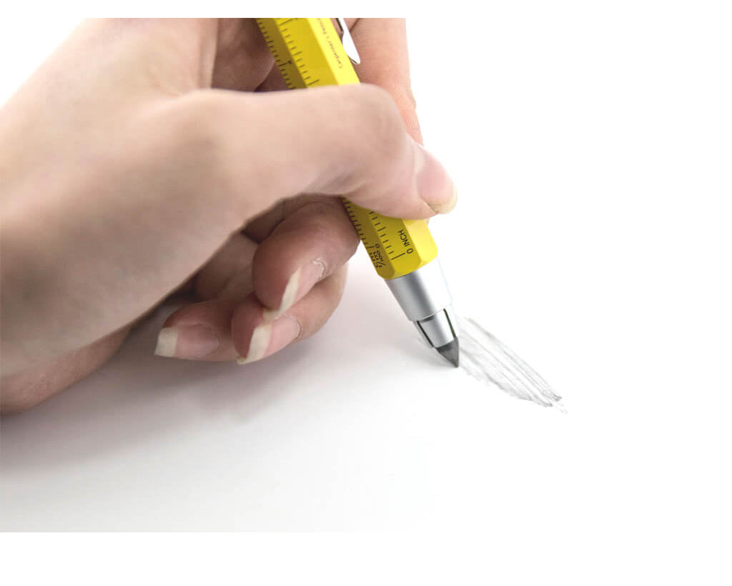 Hand drawing with Yellow Carpenter's Pencil