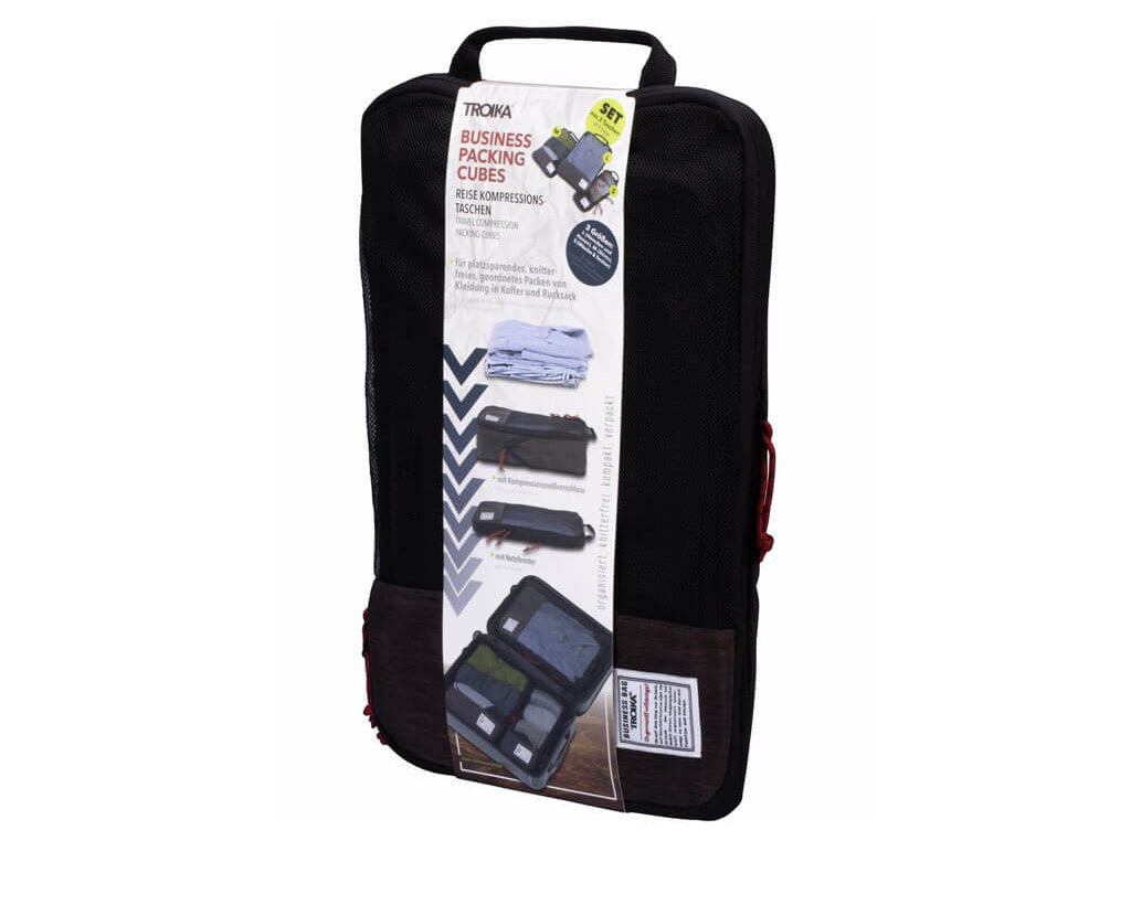 TROIKA Set of travel compression packing cubes "BUSINESS PACKING CUBES"