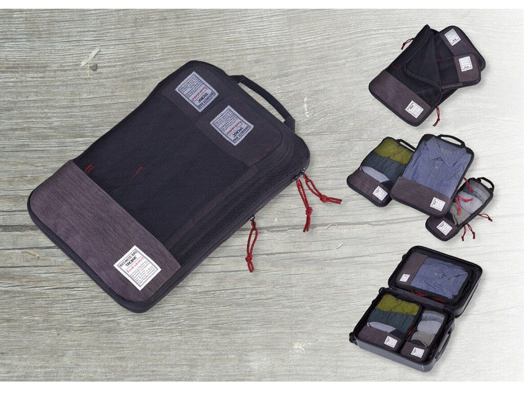 TROIKA Set of travel compression packing cubes "BUSINESS PACKING CUBES"
