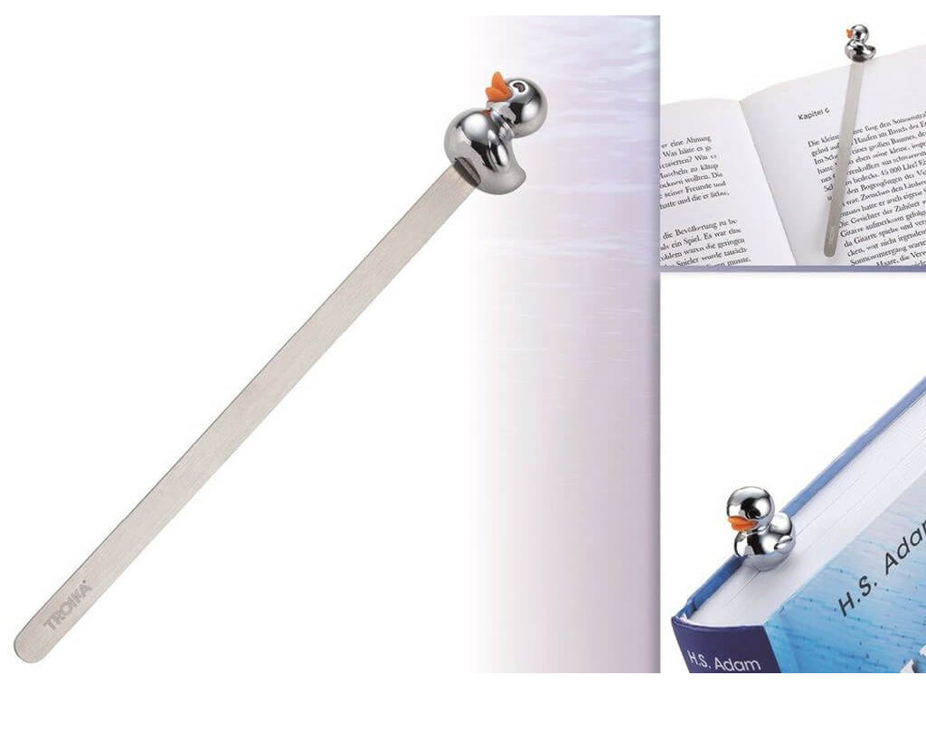 TROIKA Bookmark "DUCK" - Silver