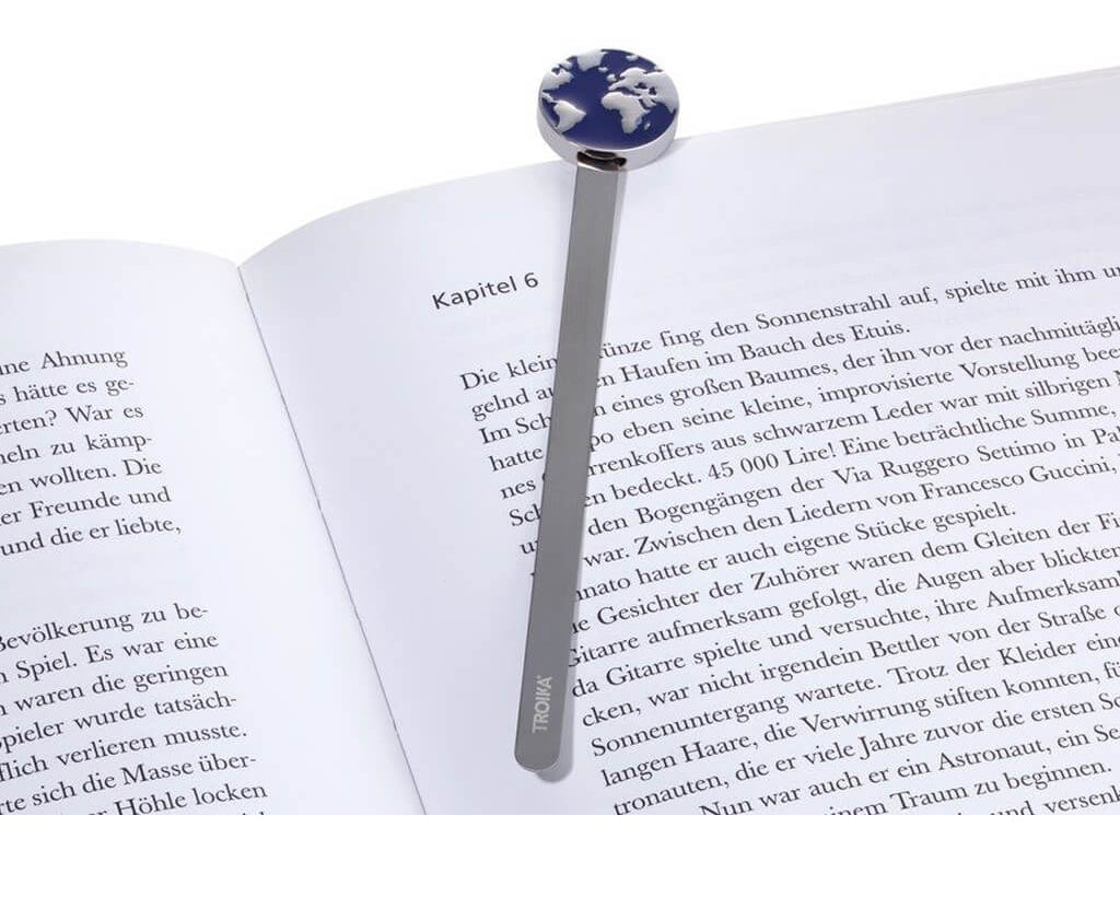 TROIKA Bookmark "WORLD" - Blue/Grey
