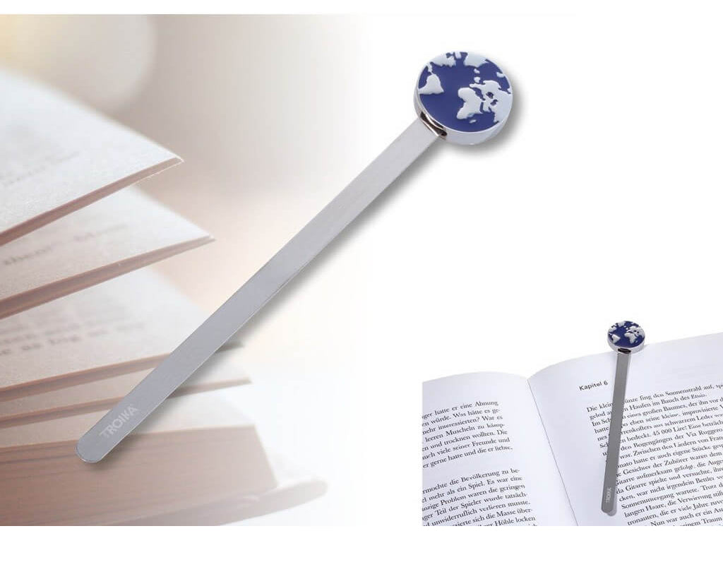 TROIKA Bookmark "WORLD" - Blue/Grey