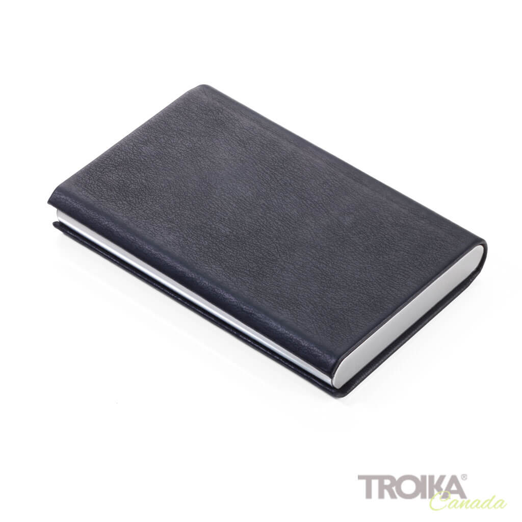 TROIKA CREDIT CARD CASE "MARBLE SAFE" - BLACK