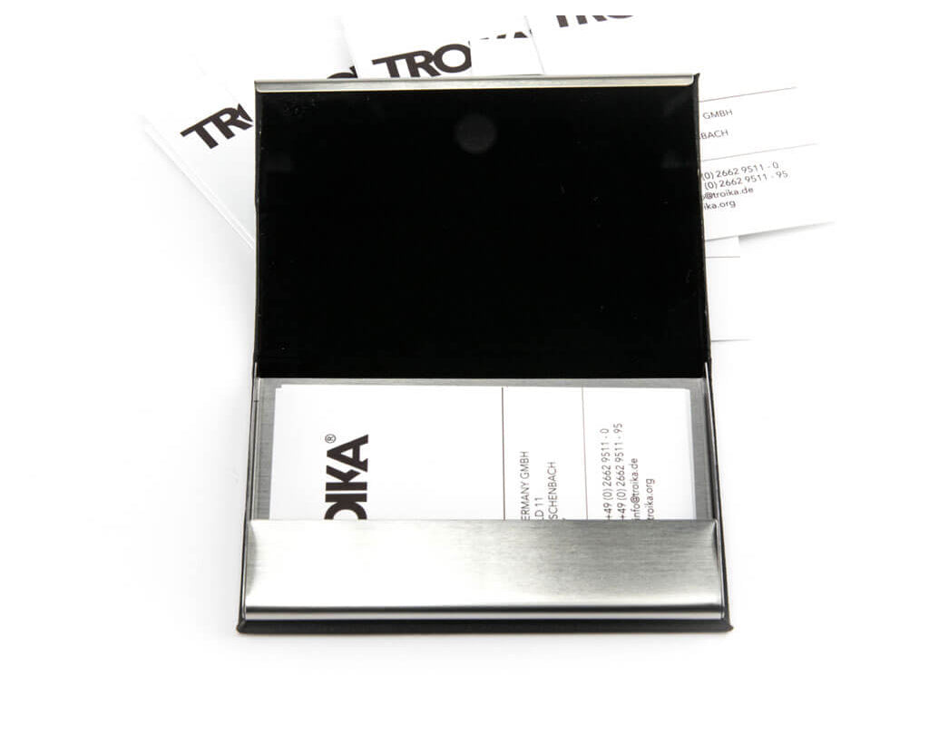 BUSINESS CARD CASE "CARD STAND" - BLACK
